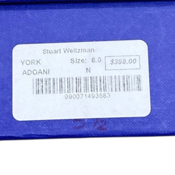 Stuart Weitzman Nude Patent Leather wedge Heels round toes in box sz 8 narrow - Picture 9 of 10